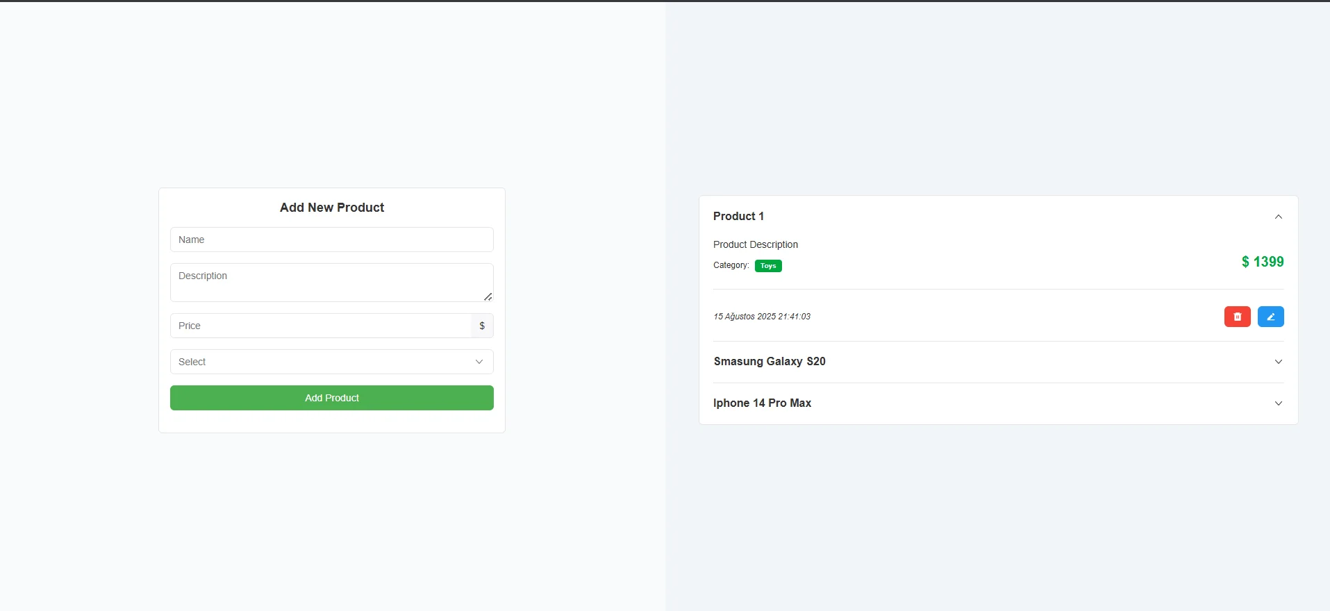 Project 1. nextjs page